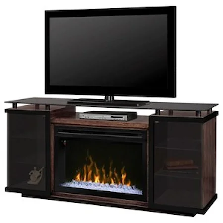 Media Console with 33" Fireplace Insert